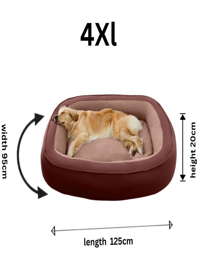 DRILLY Grade A++ Fur 4XL Dog Bed for Extra Large Dogs Washable-Orthopedic Big Dog Beds | Big Breed | | Giant Human Dog Bed (4XL) - Image 4